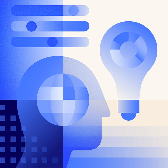 financial education abstract illustration